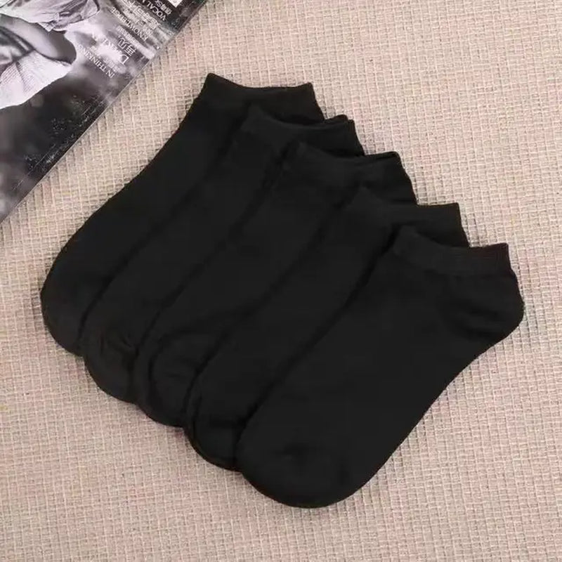10 Pairs and 5Pairs Women'S Socks Solid Color White Black Ankle Socks Breathable Sports Comfortable Cotton Floor Socks for Women-Gennys fashion