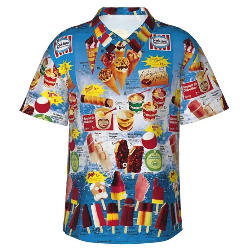 Funny Men Shirt Summer Casual Fashion Short Sleeved Shirt for Men Loose Breathable Hawaiian Shirt Man Casual Men'S Clothing Top-Gennys fashion