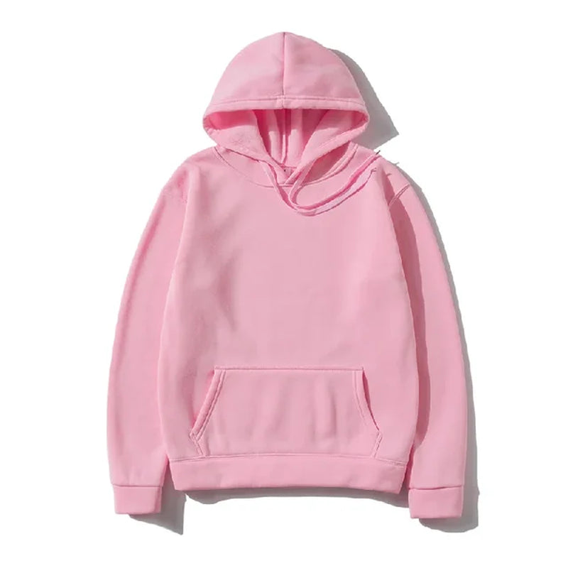 Men'S and Women'S Solid Color Pocket Hoodies Sports Fitness Sweatshirts Fashionable Casual Pullovers Multi Color-Gennys fashion