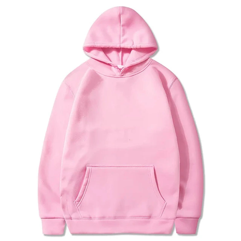 Men'S and Women'S Hooded Sweatshirts, Hip Hop Hooded, Monochrome, Fleece, Elasticity, Casual Pullover, Sportswear, New Fashion,-Gennys fashion