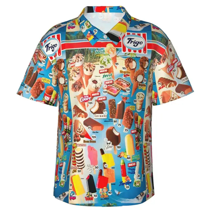 Funny Men Shirt Summer Casual Fashion Short Sleeved Shirt for Men Loose Breathable Hawaiian Shirt Man Casual Men'S Clothing Top-Gennys fashion