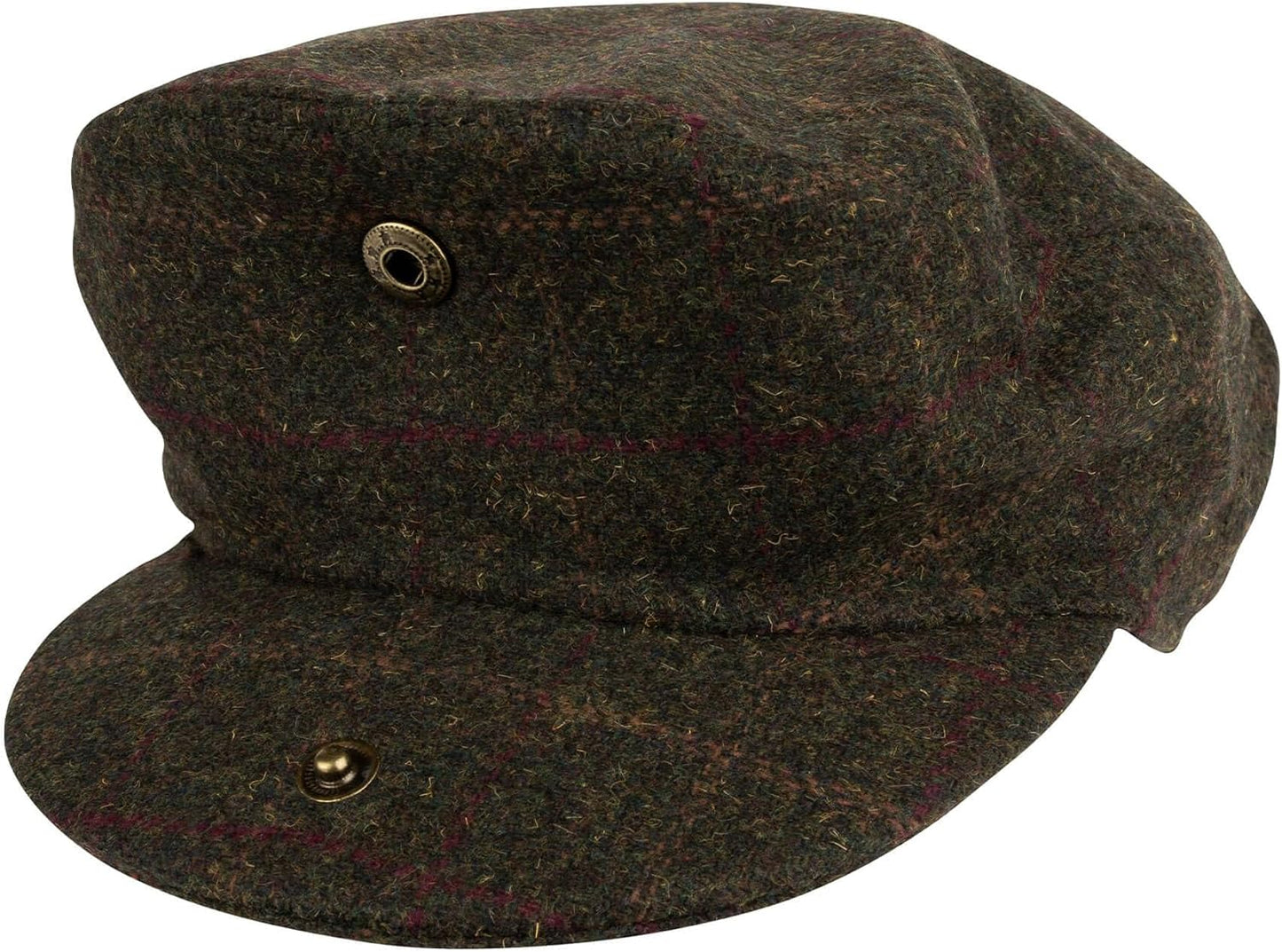 Wool Blend Flat Cap Patch-Gennys fashion