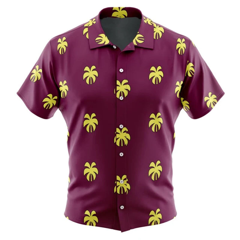 Hawaiian Men'S Shirt Clothing Sunflower 3D Print Cosplay Clothing Summer Anime Short Sleeve Beach Fashion Oversized Lapel Tops-Gennys fashion