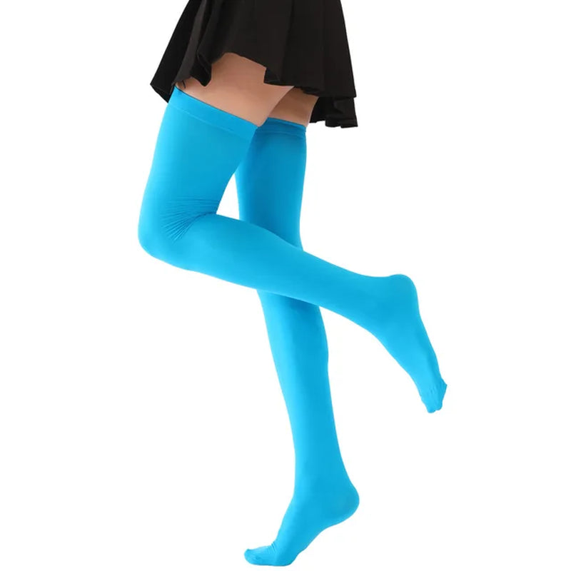 Extra Long Black Thigh High Socks