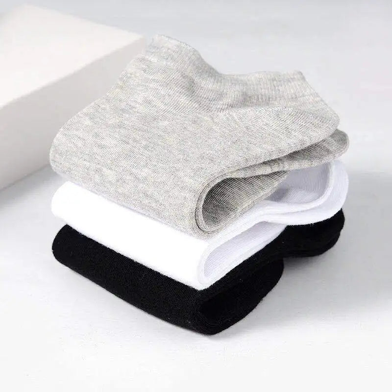 10 Pairs and 5Pairs Women'S Socks Solid Color White Black Ankle Socks Breathable Sports Comfortable Cotton Floor Socks for Women-Gennys fashion