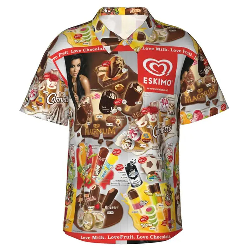 Funny Men Shirt Summer Casual Fashion Short Sleeved Shirt for Men Loose Breathable Hawaiian Shirt Man Casual Men'S Clothing Top-Gennys fashion