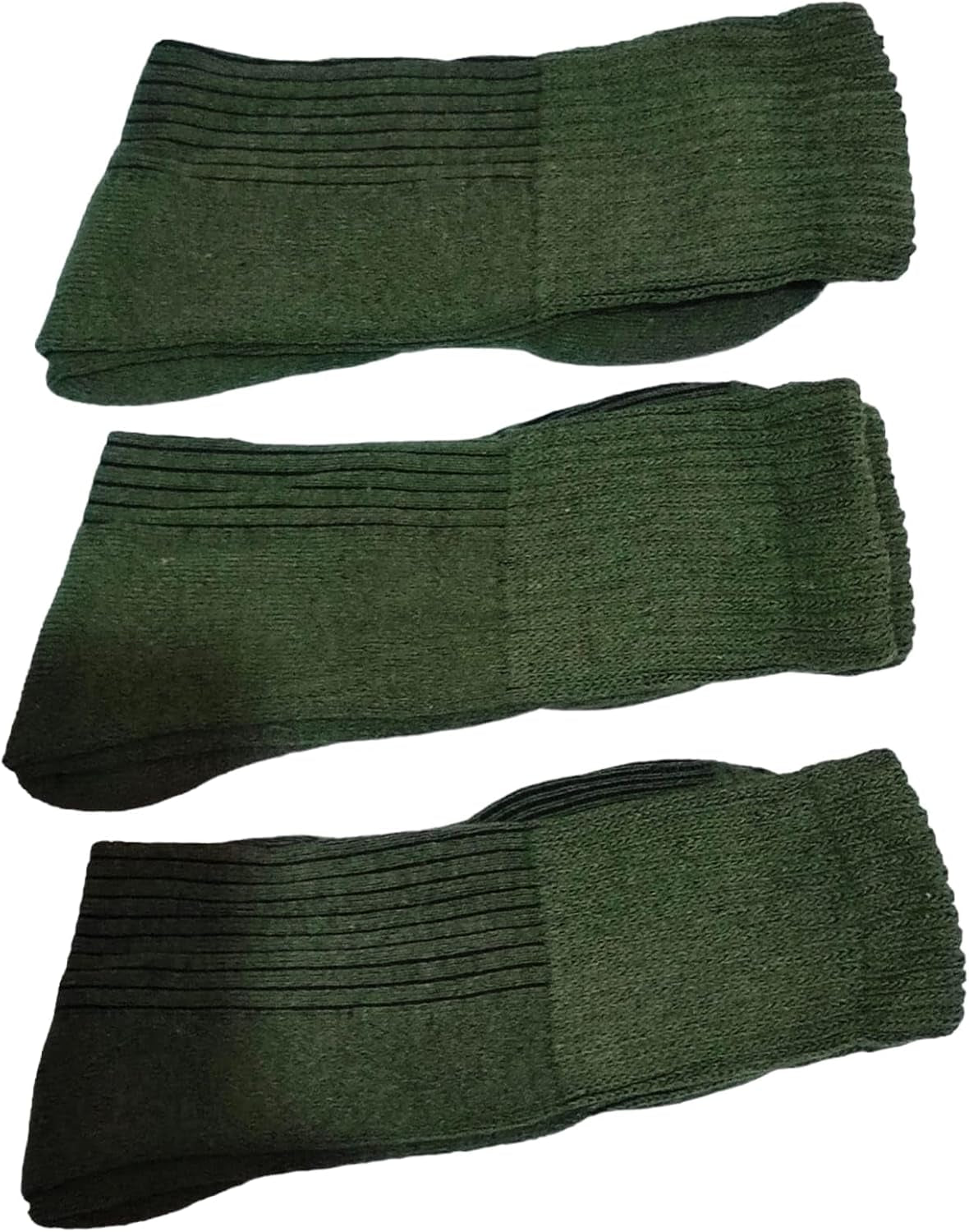 3 Pairs Mens Combat Military Army Medium Long Cushion Socks Warm Winter Thick Wool Blend Thermal Walking Patrol Hiking Boots Socks UK Size 6-11-Gennys fashion