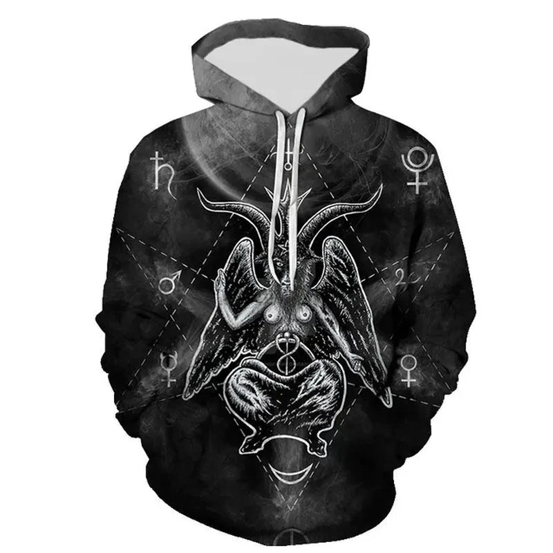 New Spring and Fall Hoodies Cool Satan Men Women Children 3D Printed Hooded Pullove Long Sleeve Sweatshirts Kids Hoodie Men Coat-Gennys fashion