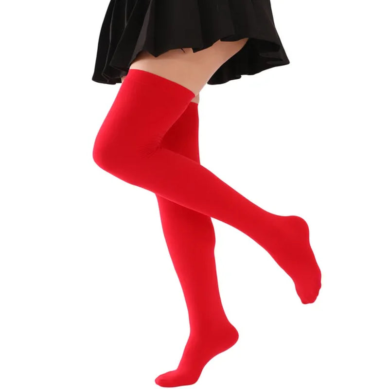 Black Thigh High Socks Extra Long Sexy Christmas Show Girl Cosplay Stockings Knee High Socks Women plus Size Medias Mujer-Gennys fashion
