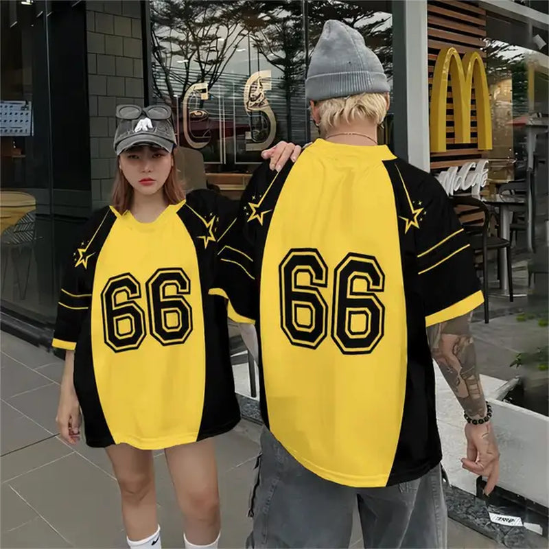 Fashion Men'S T-Shirt 3D Patchwork Color Digital Printed Men'S Jersey Couple Style Neutral Short Sleeved Loose Oversized T-Shirt-Gennys fashion