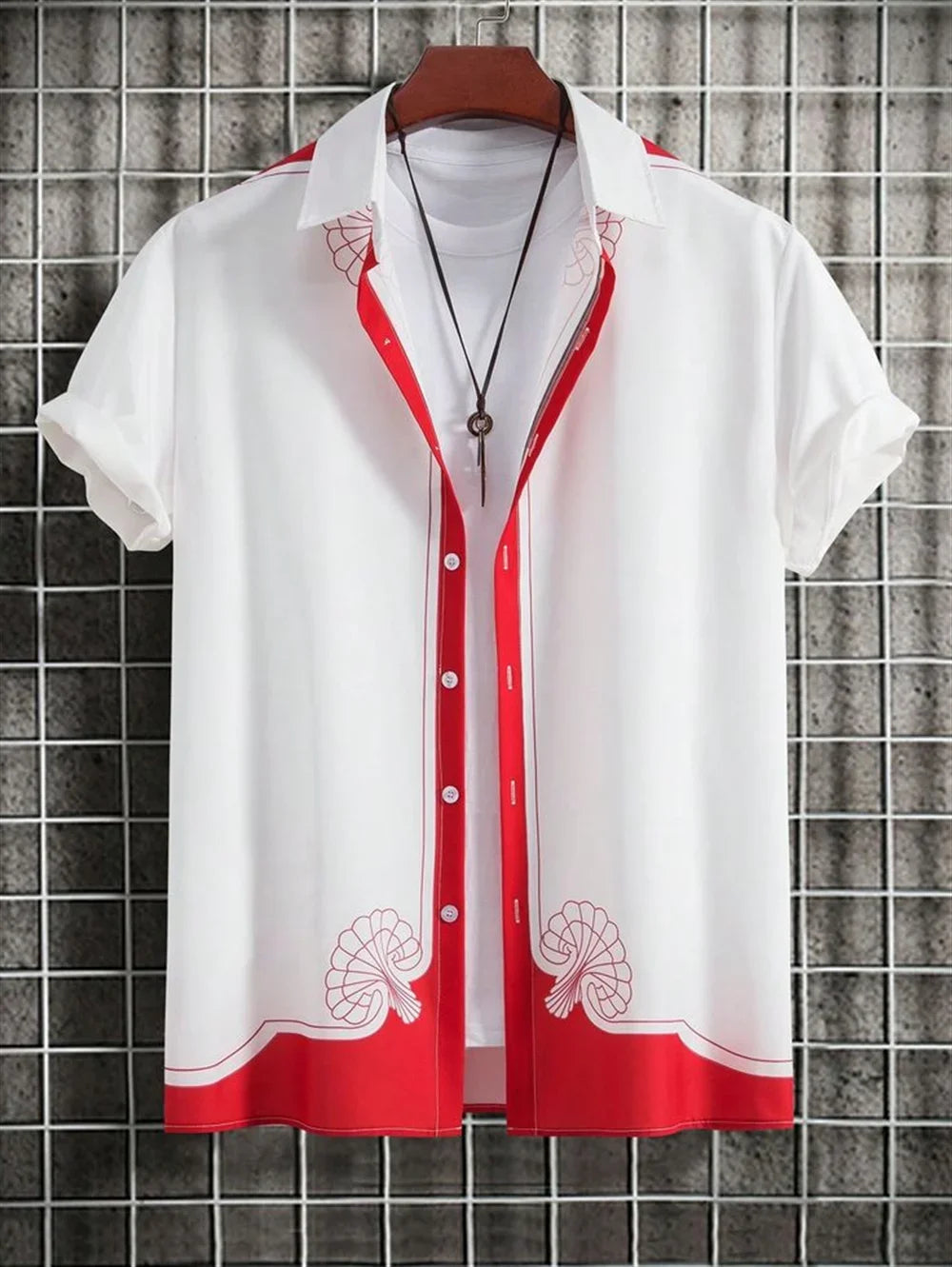 3D Printed Hawaiian Men'S Short Sleeved Shirt, Soft and Comfortable Clothing, Fashionable Floral Design; Summer New-Gennys fashion