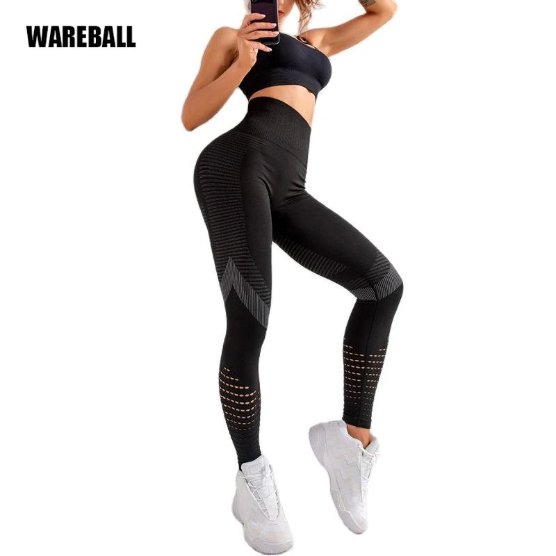 High Waist Fitness Gym Leggings Women Seamless Energy Tights Workout Running Activewear Yoga Pants Hollow Sport Trainning Wear-Gennys fashion