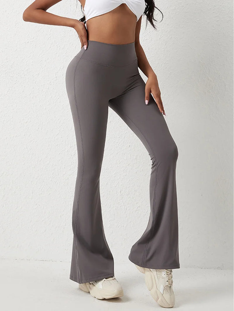 Sports Flared Leggings Wome Bootcut Yoga Pants Flare Leg Gym Fitness Dance Work Tight Pants Casual High Waist Wide Leg-Gennys fashion