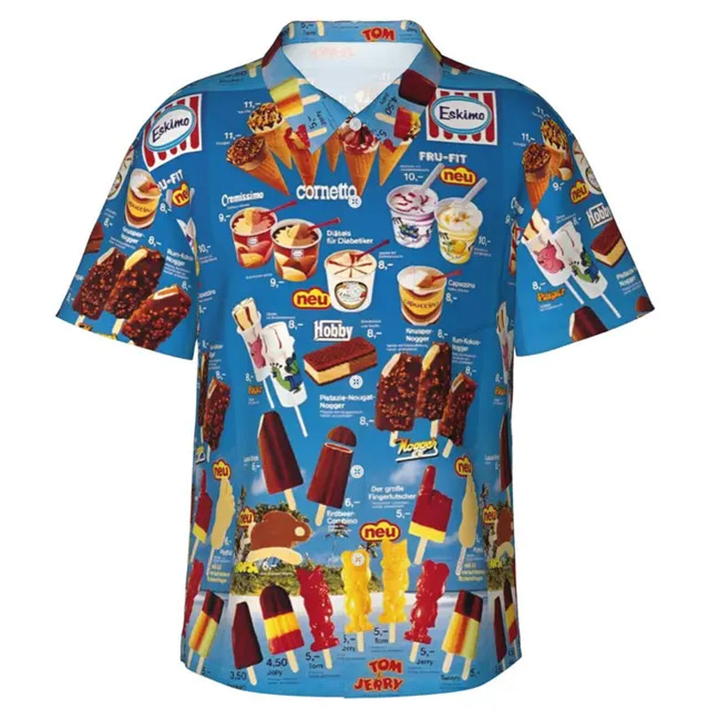 Funny Men Shirt Summer Casual Fashion Short Sleeved Shirt for Men Loose Breathable Hawaiian Shirt Man Casual Men'S Clothing Top-Gennys fashion