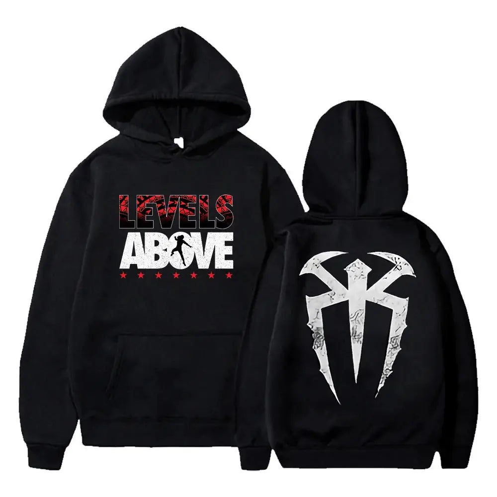Roman Reigns Levels above Pullover Hoodie Long Sleeve Streetwear Women Men Hooded Sweatshirt Fashion Clothes-Gennys fashion