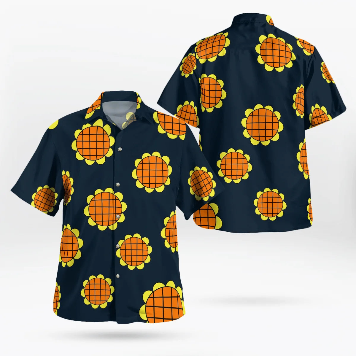 Hawaiian Men'S Shirt Clothing Sunflower 3D Print Cosplay Clothing Summer Anime Short Sleeve Beach Fashion Oversized Lapel Tops-Gennys fashion