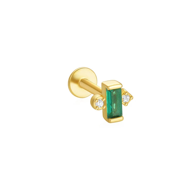 925 Silver Rhombus Zircon Stud Earrings-Gennys fashion