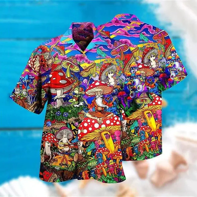 2023 Summer Loose Breathable 3D Print Trendy Cool Fashion Hawaiian Shirts Beach Party Tops Short Sleeves Summer Men'S Shirts 6XL-Gennys fashion