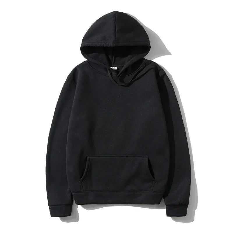 Men'S and Women'S Solid Color Pocket Hoodies Sports Fitness Sweatshirts Fashionable Casual Pullovers Multi Color-Gennys fashion