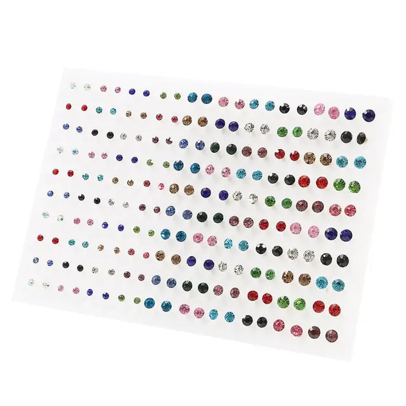 100Pair Women Acrylic Crystal Small Stud Earrings Set Girls Child Heart Star Animal Moon Crown Plastic Geometric Earring Jewelry-Gennys fashion