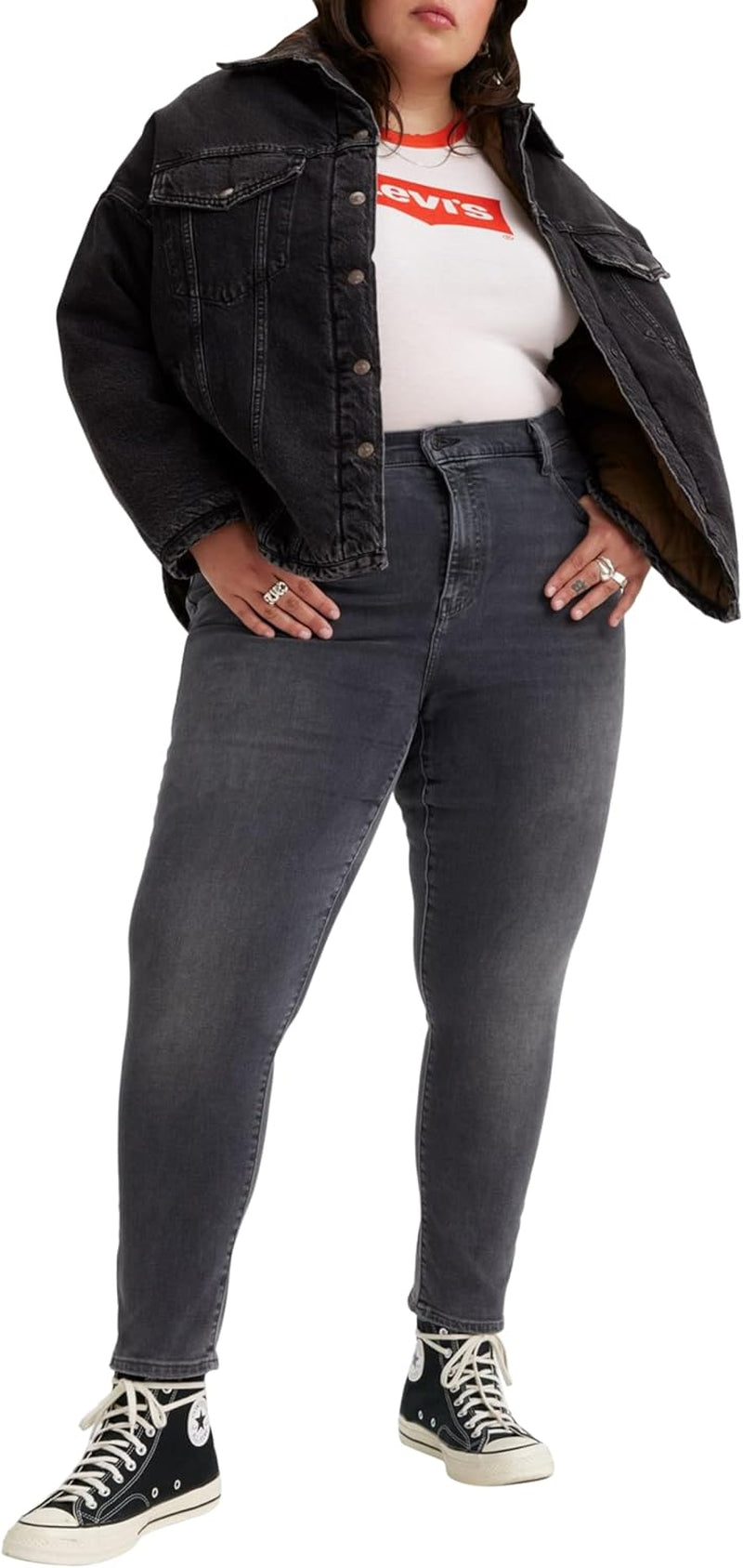 Women'S plus Size 721 High Rise Skinny Jeans-Gennys fashion
