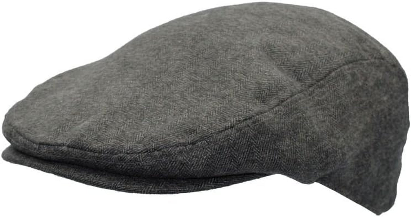 - Wool Blend Fitted Ivy Flat Cap-Gennys fashion