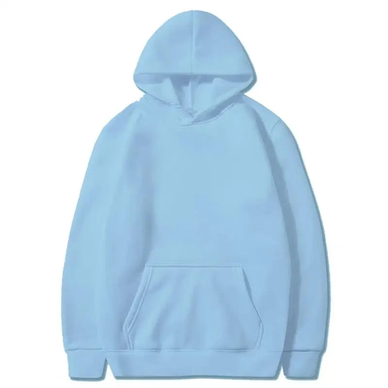 Men'S and Women'S Hooded Sweatshirts, Hip Hop Hooded, Monochrome, Fleece, Elasticity, Casual Pullover, Sportswear, New Fashion,-Gennys fashion