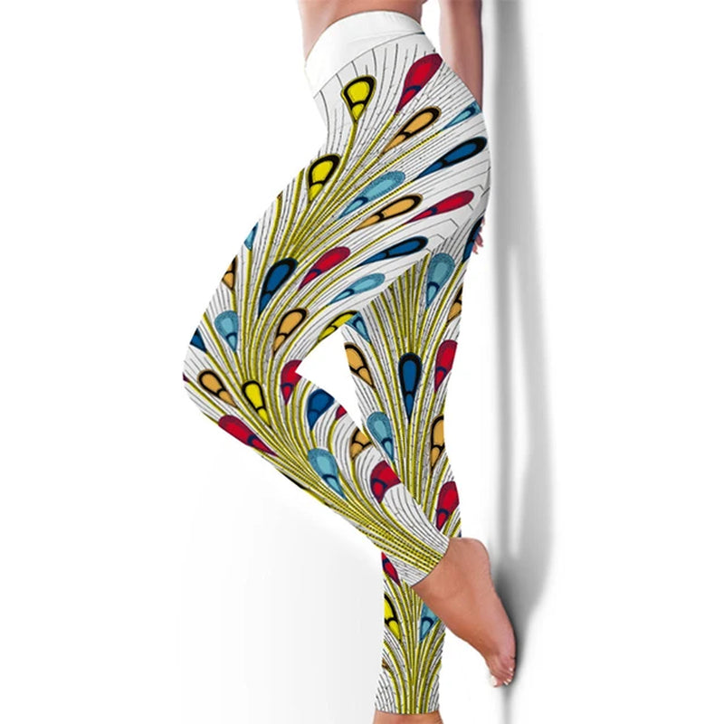 Gym Sports Leggings for Women Seamless Leggings Training Running Yoga Fitness Pants Colorful Print Gym Trousers Tight Sportswear-Gennys fashion