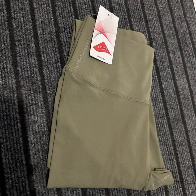 Solid Color 3.0Comprehensive Training Jog25"Soft High Waist Gym Yoga Legging plus Size Women Sport Pant Athletic Internal Pocket-Gennys fashion