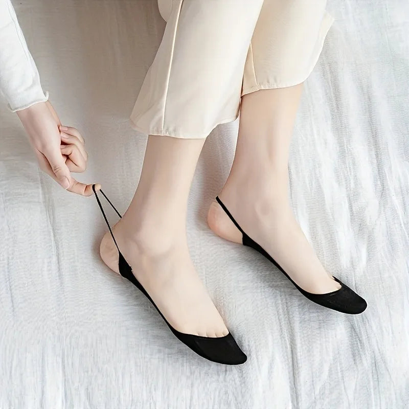 10 Pairs Half Palm Slingback Socks, Breathable Hollow Out Invisible Suspender Socks, Women'S Stockings & Hosiery-Gennys fashion
