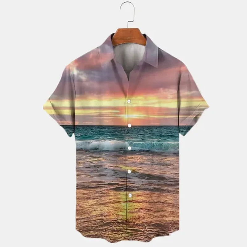 Disney Mickey Mouse Hawaiian Shirt 3D Printed Floral Temperament Men'S Shirt Summer Fashion Street Trend Vintage Boutique-Gennys fashion