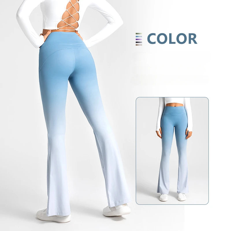 Yoga Pants Women High Waist Sports Slimming Leggings Fitness Pilates Wide Leg Workout Tights-Gennys fashion
