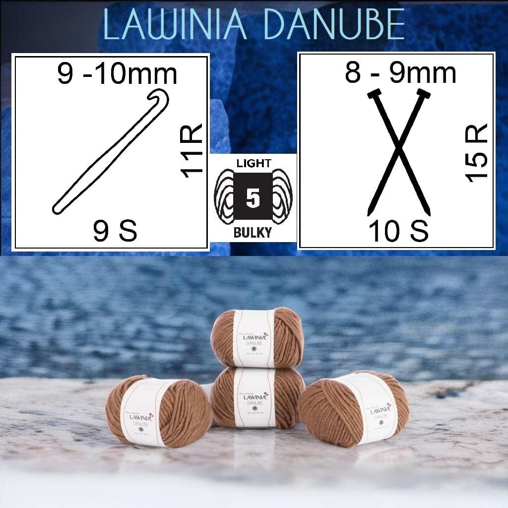- Danube Super Chunky Wool Yarn,%20 Wool, 80% Acrylic Pack of 4 Each 100G - 100M Ideal for Beginners, Soft Chunky Yarn for Knitting and Crocheting Crafts, Sweater, Blanket, Tassel, Scarf, Hat-Gennys fashion