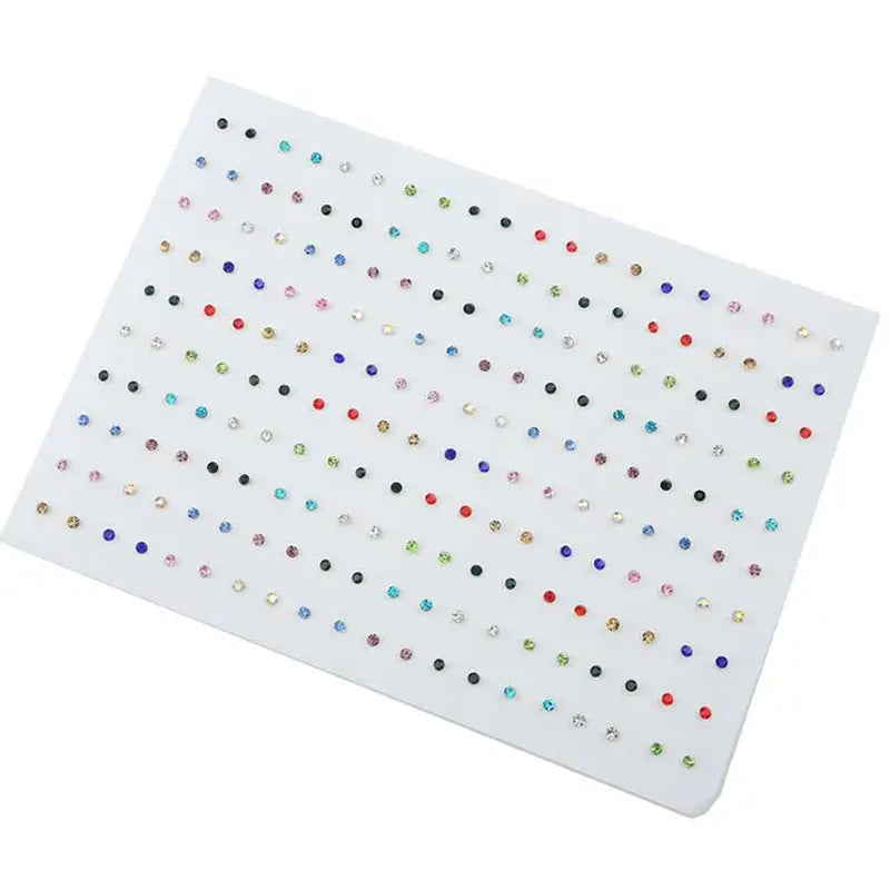 100Pair Women Acrylic Crystal Small Stud Earrings Set Girls Child Heart Star Animal Moon Crown Plastic Geometric Earring Jewelry-Gennys fashion