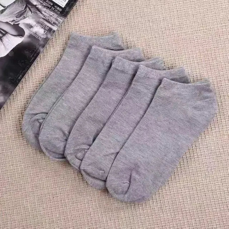 10 Pairs and 5Pairs Women'S Socks Solid Color White Black Ankle Socks Breathable Sports Comfortable Cotton Floor Socks for Women-Gennys fashion