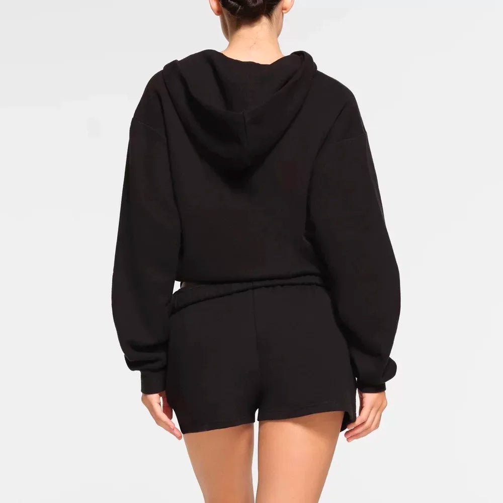 Kendall COTTON FLEECE ZIP up HOODIE Kims Cotton Fleece Zip up Hoodie-Gennys fashion