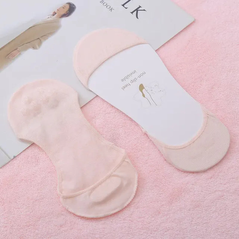 5 Pairs Summer Mesh Womens Thin Breathable Hollow Invisible Silicone Non Slip Candy Colored Female Socks-Gennys fashion