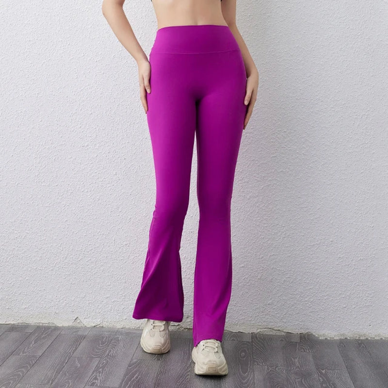 Sports Flared Leggings Wome Bootcut Yoga Pants Flare Leg Gym Fitness Dance Work Tight Pants Casual High Waist Wide Leg-Gennys fashion