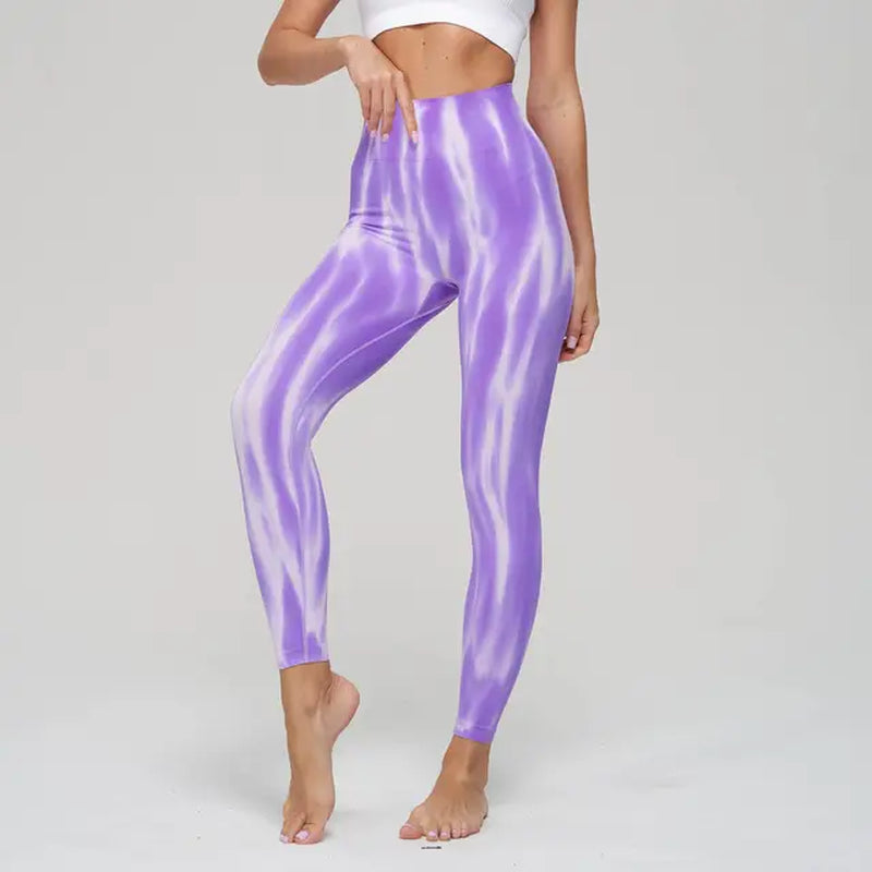 Tie Dye Seamless Leggings Scrunch Butt Lifting Legging Push up Workout Elastic Tights Booty High Waist Yoga Pants Gym Leggings-Gennys fashion