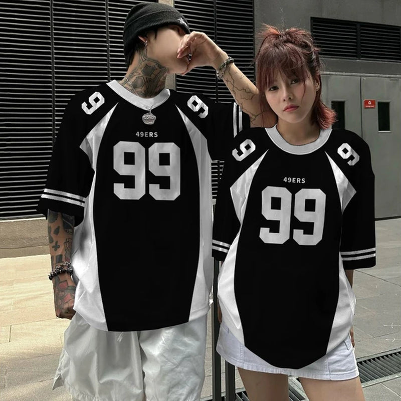 Fashion Men'S T-Shirt 3D Patchwork Color Digital Printed Men'S Jersey Couple Style Neutral Short Sleeved Loose Oversized T-Shirt-Gennys fashion