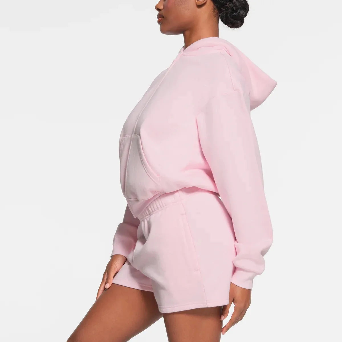 Kendall COTTON FLEECE ZIP up HOODIE Kims Cotton Fleece Zip up Hoodie-Gennys fashion