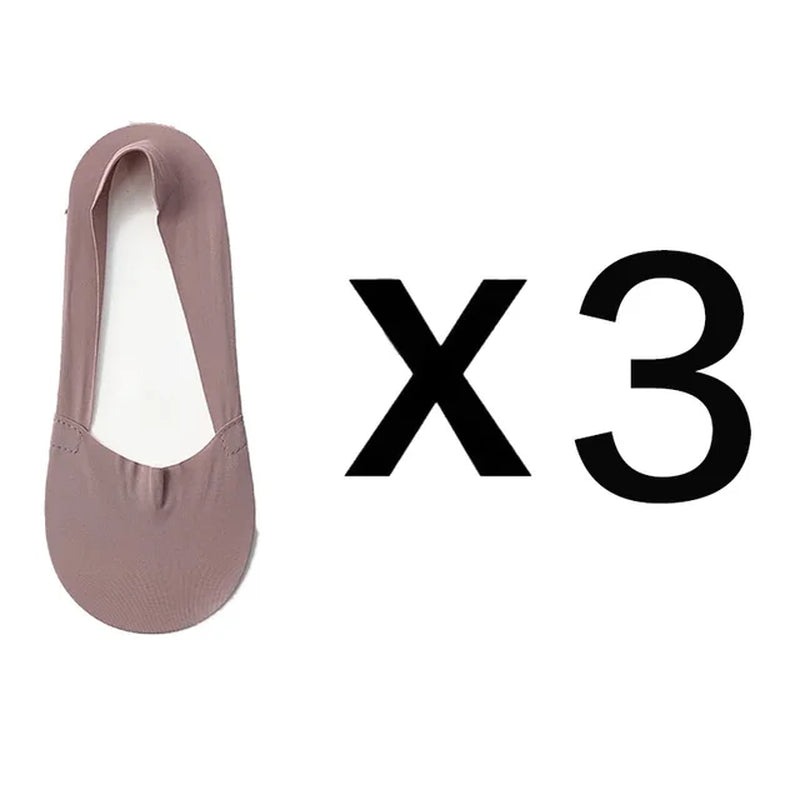 3 Pairs Women Socks High Quality Matching Casual Socks Summer Thin Cotton Bottom Non-Slip Invisible Low Short Socks Breathable-Gennys fashion