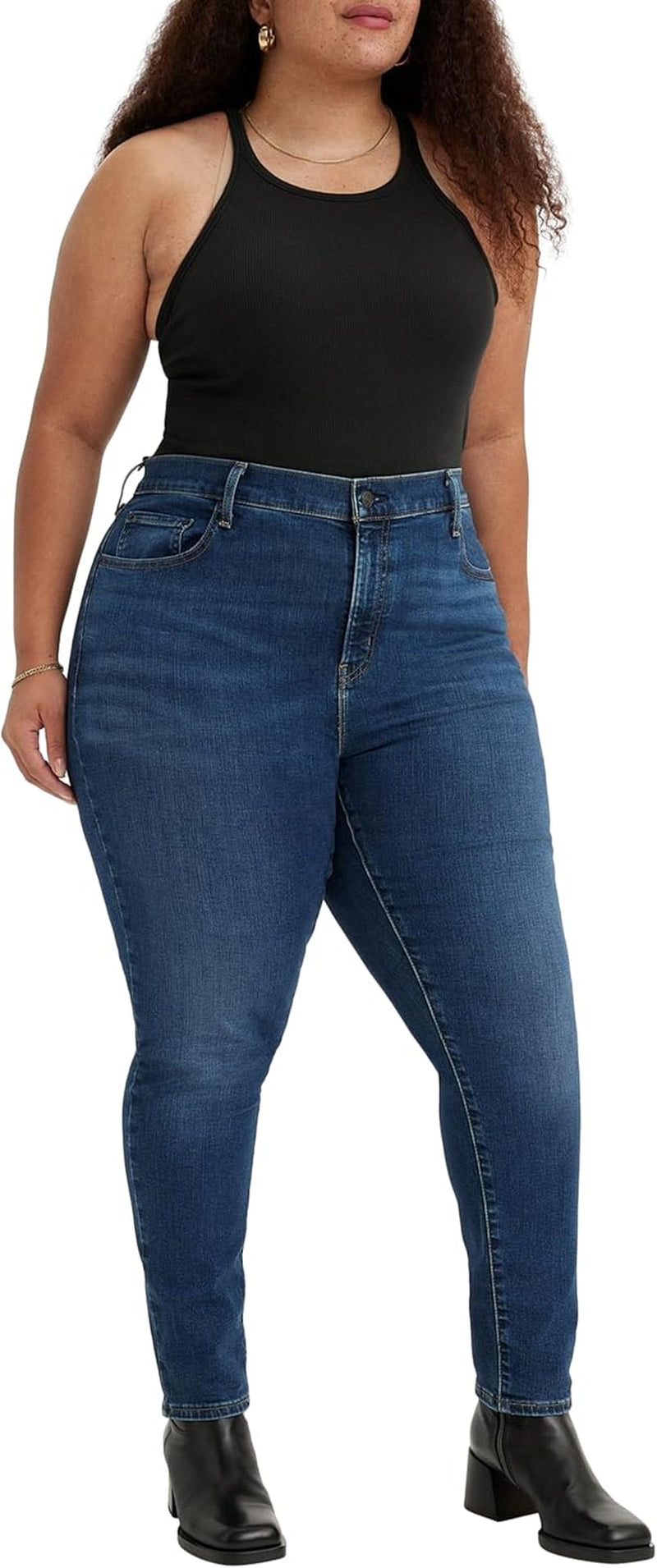 Women'S plus Size 721 High Rise Skinny Jeans-Gennys fashion