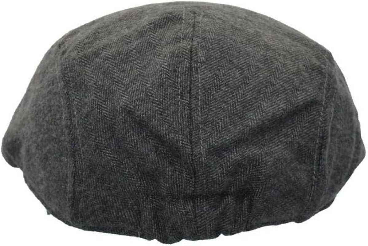 - Wool Blend Fitted Ivy Flat Cap-Gennys fashion