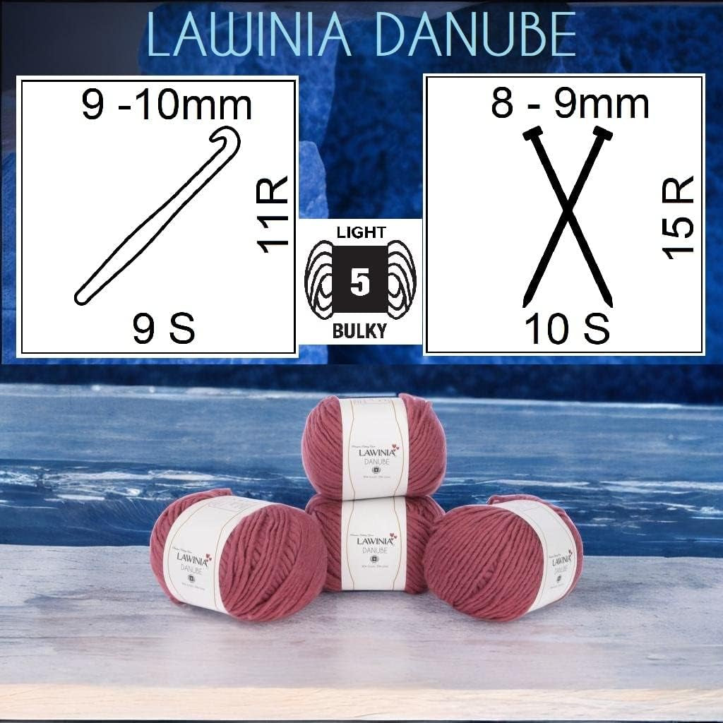 - Danube Super Chunky Wool Yarn,%20 Wool, 80% Acrylic Pack of 4 Each 100G - 100M Ideal for Beginners, Soft Chunky Yarn for Knitting and Crocheting Crafts, Sweater, Blanket, Tassel, Scarf, Hat-Gennys fashion