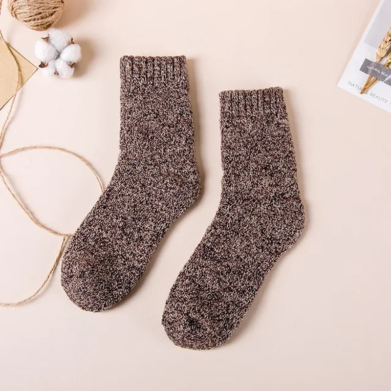Winter Men'S Merino Wool Socks Super Thick Warm High Quality Harajuku Retro Snow Casual Antifreeze Cashmere Socks Men 3 Pair-Gennys fashion