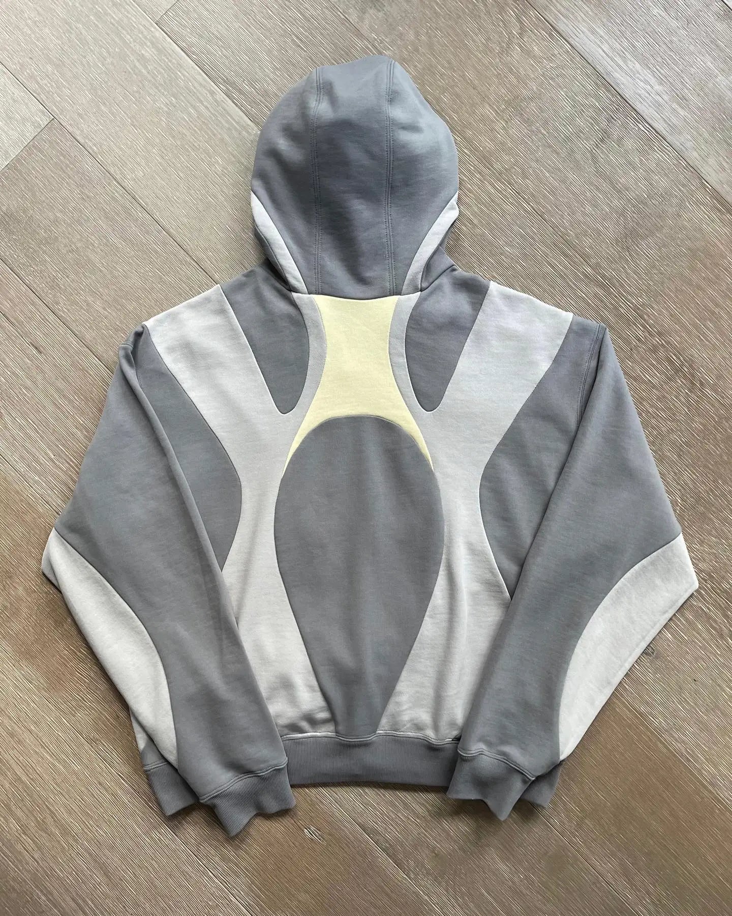 Y2K Retro Black Star Patchwork Hoodie Fashion Loose Oversized Embroidered Hooded Sweatshirt Gothic Streetwear Men Clothing-Gennys fashion