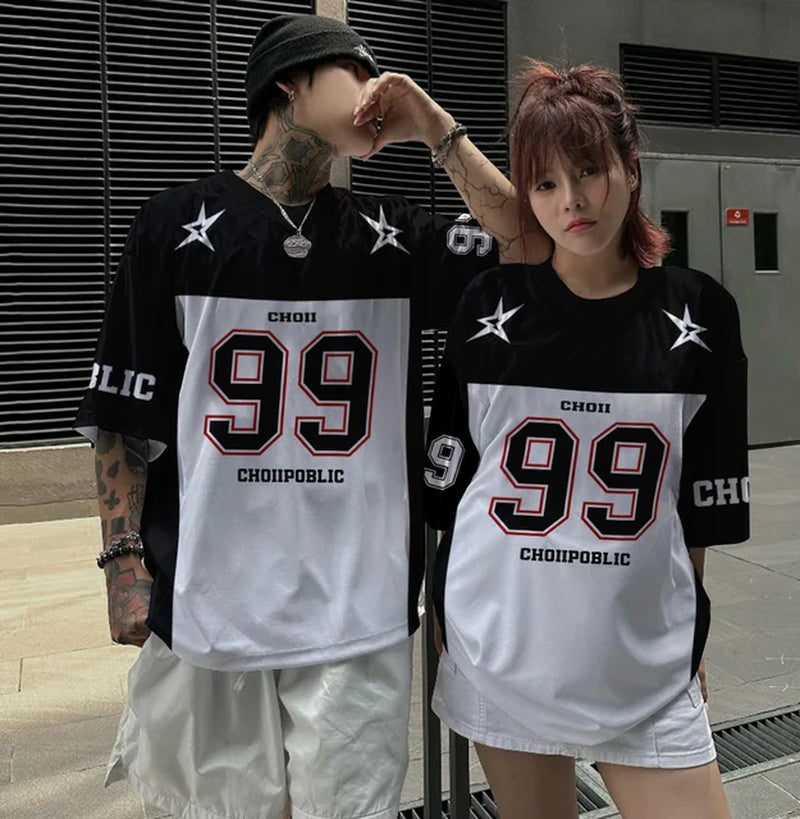Fashion Men'S T-Shirt 3D Patchwork Color Digital Printed Men'S Jersey Couple Style Neutral Short Sleeved Loose Oversized T-Shirt-Gennys fashion