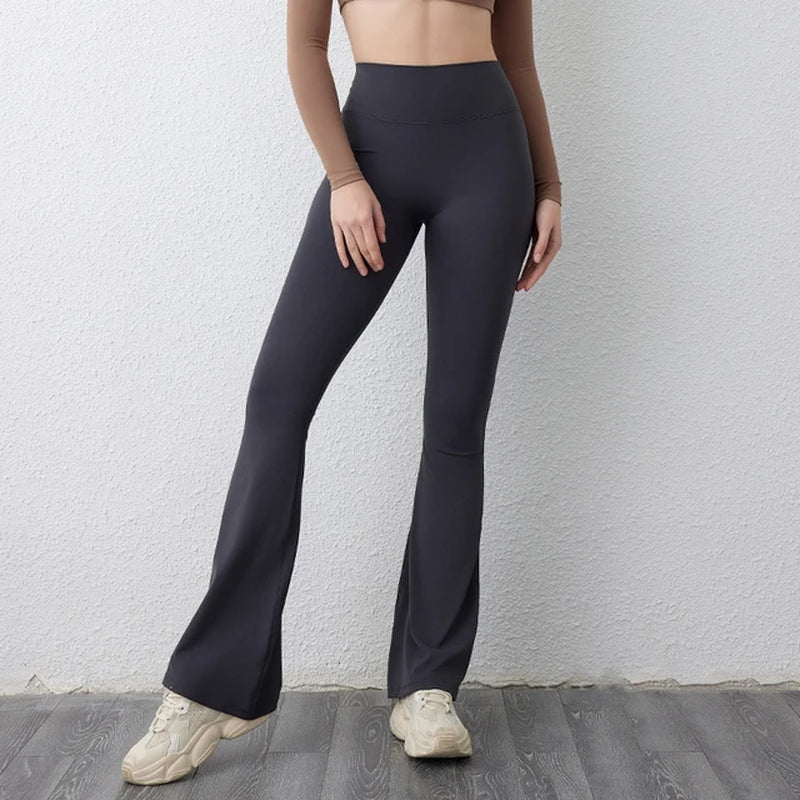 Sports Flared Leggings Wome Bootcut Yoga Pants Flare Leg Gym Fitness Dance Work Tight Pants Casual High Waist Wide Leg-Gennys fashion