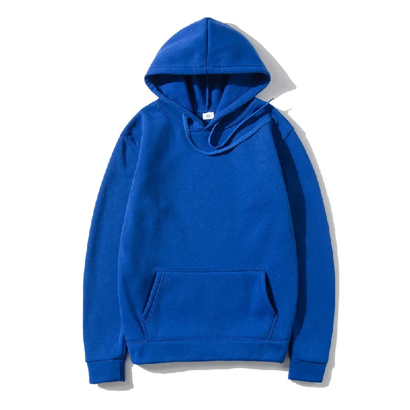 Men'S and Women'S Solid Color Pocket Hoodies Sports Fitness Sweatshirts Fashionable Casual Pullovers Multi Color-Gennys fashion